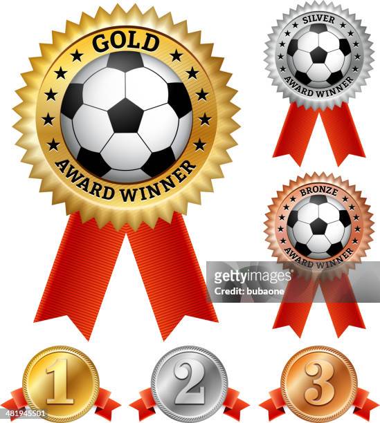 Soccer Medal Awards Gold Silver Bronze High-Res Vector Graphic - Getty  Images