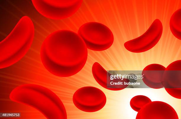 illustrations, cliparts, dessins animés et icônes de faucille cellules mortes en flux sanguin rouge - groupe sanguin