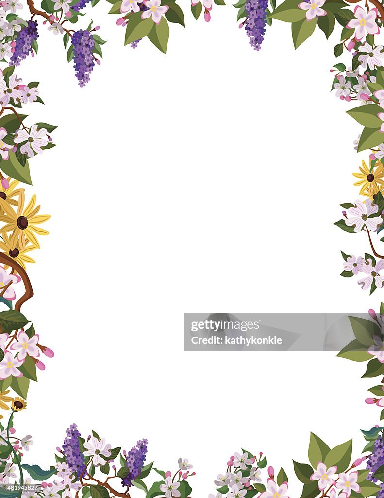 Flower border frame