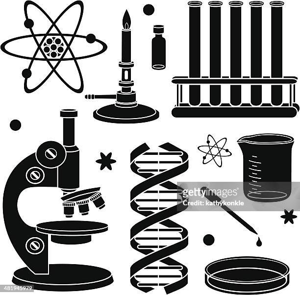 science icons - beaker stock illustrations