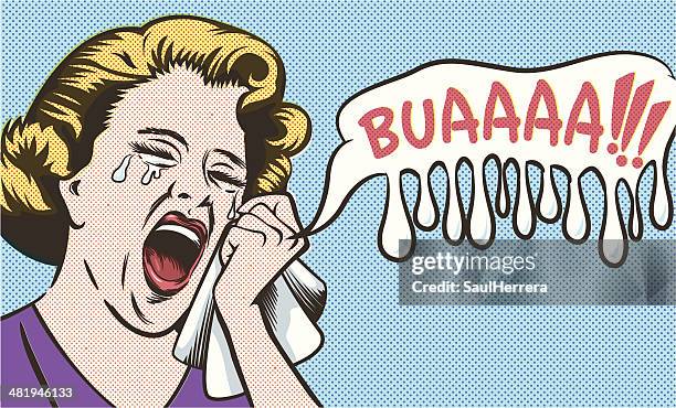 woman crying - shouting stock illustrations