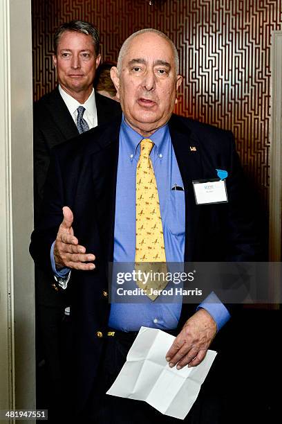 Ben Stein attends an evening with Azzedine Downes, President and CEO of the International Fund for Animal Welfare at Porta Via Restaurant on April 1,...