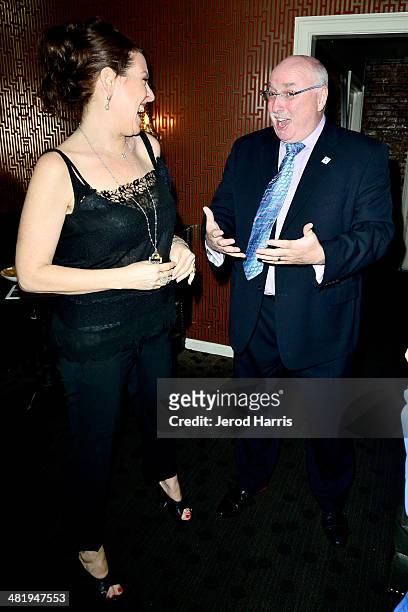 Actress Joely Fisher and IFAW President and CEO Azzedine Downes attend an evening with Azzedine Downes, President and CEO of the International Fund...