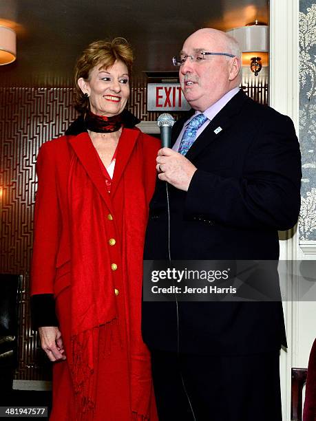 Alexandra Denman and Azzedine Downes attend an evening with Azzedine Downes, President and CEO of the International Fund for Animal Welfare at Porta...