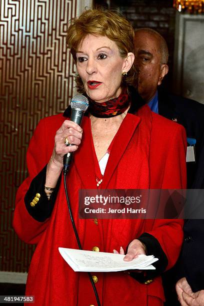 Alexandra Denman attends an evening with Azzedine Downes, President and CEO of the International Fund for Animal Welfare at Porta Via Restaurant on...