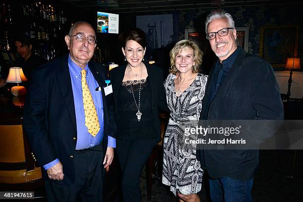 Ben Stein, Joely Fisher, VP of Communications for IFAW Donna Gadomski and Christopher Duddy attend an evening with Azzedine Downes, President and CEO...