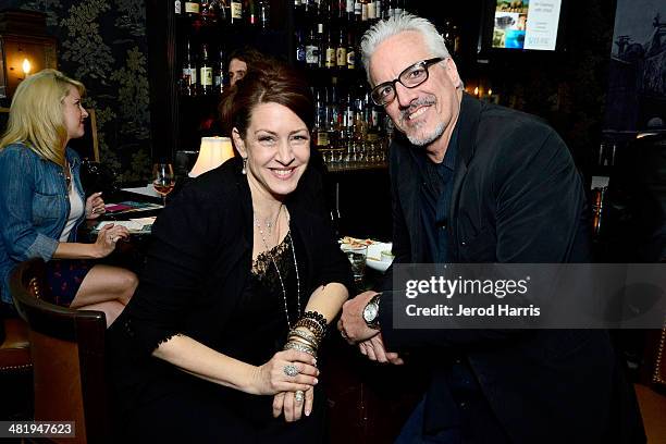 Joely Fisher and Christopher Duddy attend an evening with Azzedine Downes, President and CEO of the International Fund for Animal Welfare at Porta...