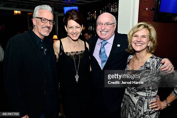 Christopher Duddy, Joely Fisher, President and CEO of IFAW Azzedine Downes and VP of Communications for IFAW Donna Gadomski attend an evening with...
