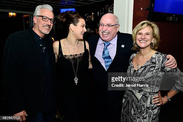 Christopher Duddy, Joely Fisher, President and CEO of IFAW Azzedine Downes and VP of Communications for IFAW Donna Gadomski attend an evening with...