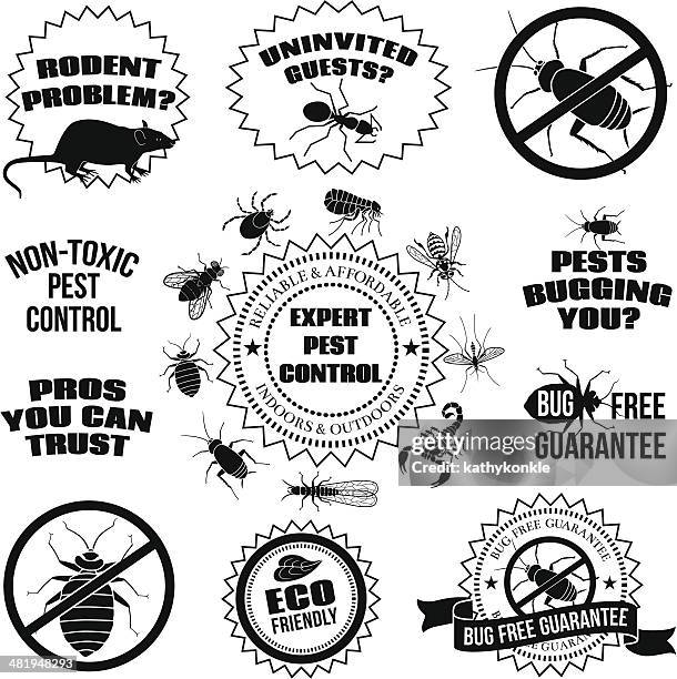 exterminator design elements - rodent stock illustrations