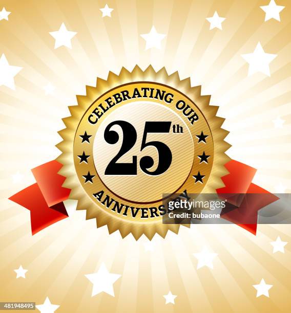 marriage anniversary badges royalty free vector icon set - 20 29 years stock illustrations