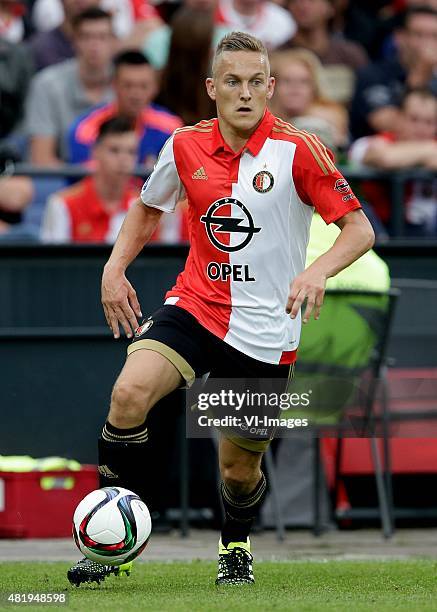 Jens Toornstra of Feyenoord during the pre-season friendly match between Feyenoord and Southampton FC on July 23, 2015 at the Kuip stadium in...
