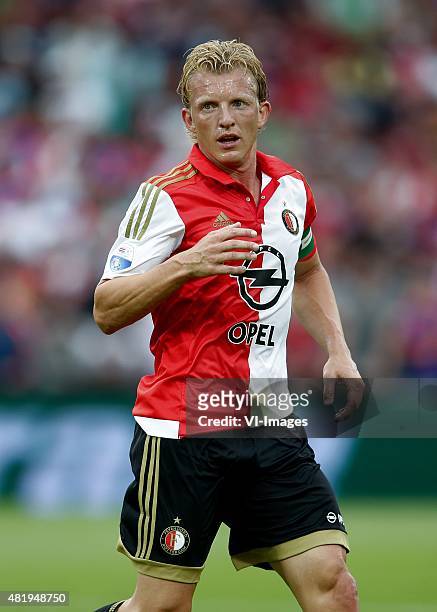 Dirk Kuyt of Feyenoord during the pre-season friendly match between Feyenoord and Southampton FC on July 23, 2015 at the Kuip stadium in Rotterdam,...