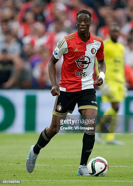 Terence Kongolo of Feyenoord during the pre-season friendly match between Feyenoord and Southampton FC on July 23, 2015 at the Kuip stadium in...