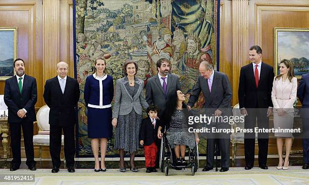 Spanish culture minister Jose Ignacio Wert, Princess Elena of Spain, Queen Sofia of Spanish, Mariano Menor Jr, Mariano Menor, Spanish Paralympic...