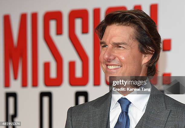 Tom Cruise attends an exclusive screening of "Mission Impossible: Rogue Nation" at BFI IMAX on July 25, 2015 in London, England.