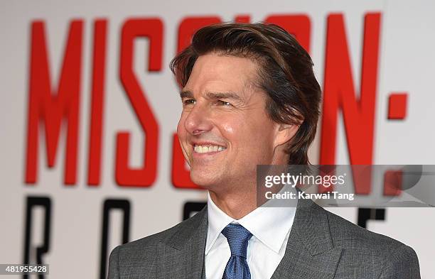 Tom Cruise attends an exclusive screening of "Mission Impossible: Rogue Nation" at BFI IMAX on July 25, 2015 in London, England.