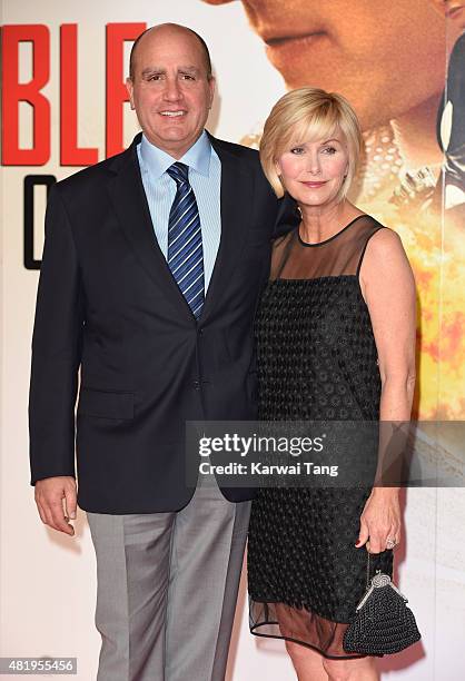 Producer Don Granger and Lisa McRee attend an exclusive screening of "Mission Impossible: Rogue Nation" at BFI IMAX on July 25, 2015 in London,...