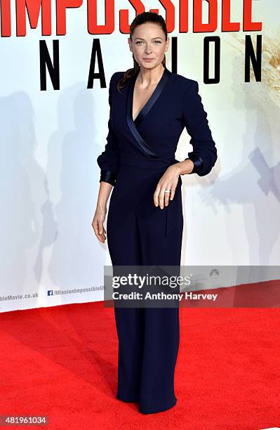 Rebecca Ferguson attends an exclusive screening of "Mission: Impossible Rogue Nation" at BFI IMAX on July 25, 2015 in London, England.