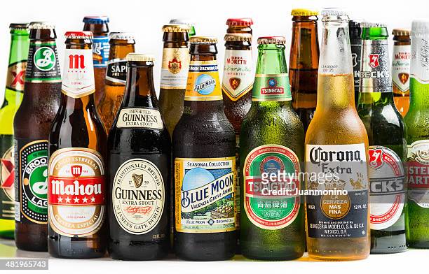 beers of the world - belgium beer stock pictures, royalty-free photos & images