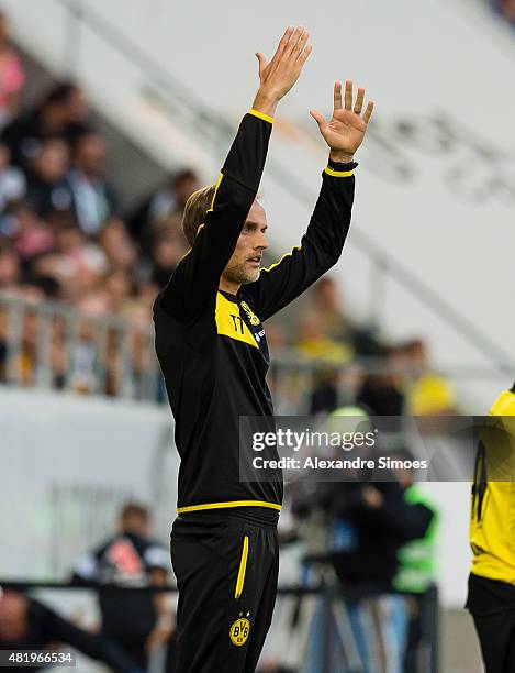 Manager Thomas Tuchel of Borussia Dortmund during the preseason friendly match between Borussia Dortmund v Juventus Turin at AFG ARENA on July 25,...