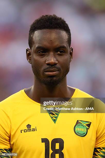 Simon Dawkins of Jamaica during the Gold Cup Quarter Final between Haiti and Jamaica at M&T Bank Stadium on July 18, 2015 in Baltimore, Maryland.