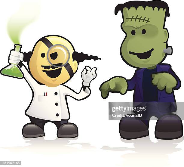 frankenstein - mad scientist stock illustrations