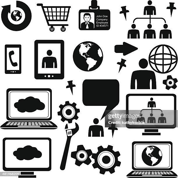 business infographics design elements - communication toolkit stock illustrations
