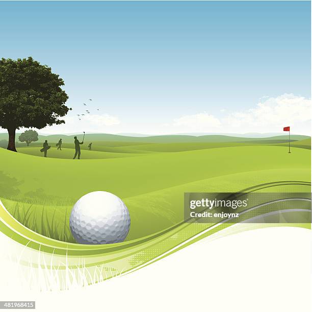 golf flow background - golf tournament stock illustrations