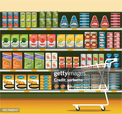 Supermarket with Canned Food Supermarket with Canned Food