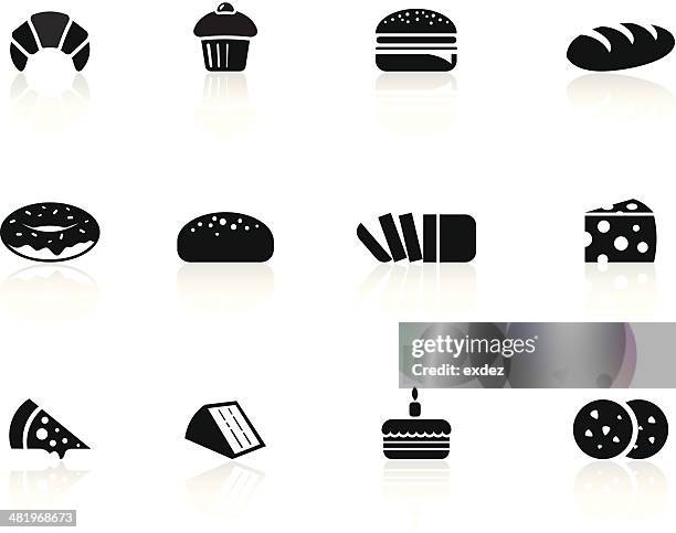 ilustrações de stock, clip art, desenhos animados e ícones de padaria ícones de comida - bread