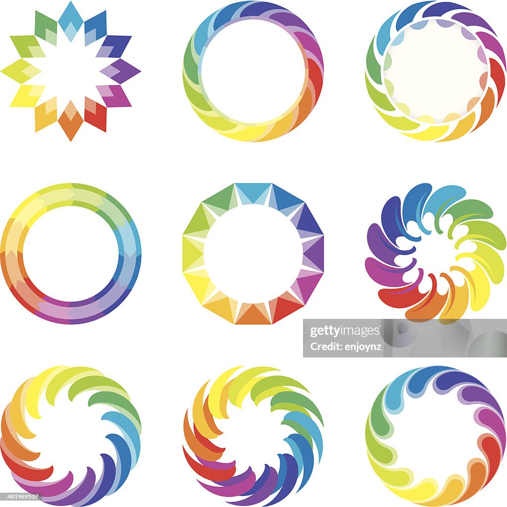 Rainbow design elements