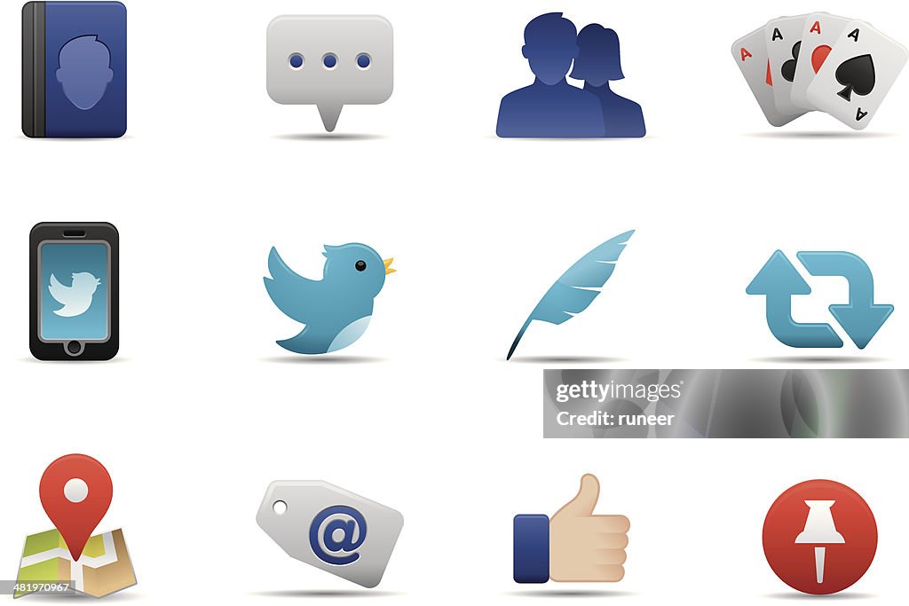 Social Media icons/Premium Matte série