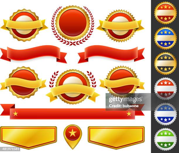 Blanco De Oro Y Rojo Coleccin De Tarjetas, Foto de stock