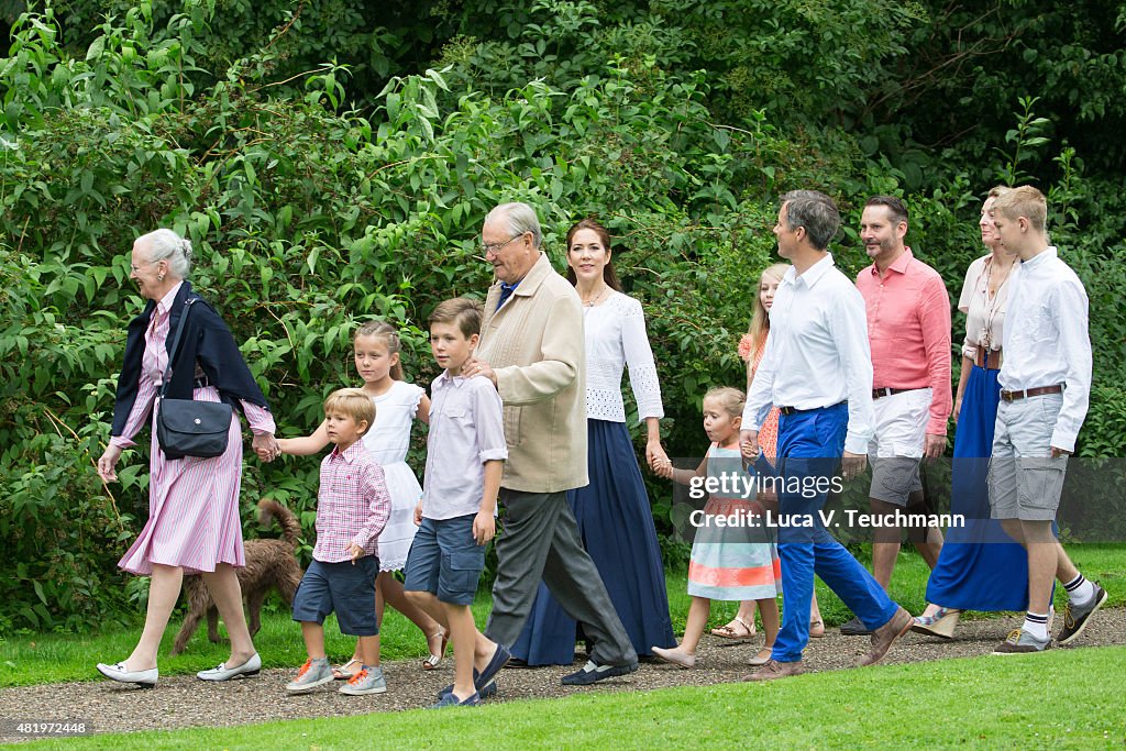 Annual Summer Photocall For The Danish Royal Family At Grasten Castle