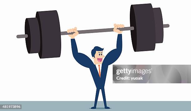weightlifting - strength training stock illustrations