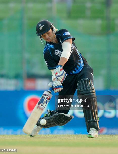 Suzie Bates of New Zealand bats during the ICC Women's World Twenty20 playoff match 1 between New Zealand Women and Sri Lanka Women played at Sylhet...