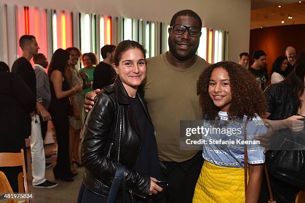 Celine Khavarani, Steve McQueen and Alex McQueen attend LACMA Director's Conversation With Steve McQueen, Kanye West, And Michael Govan About "All...