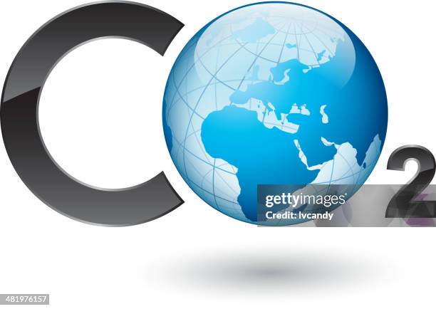 greenhouse gases of earth - carbon dioxide stock illustrations