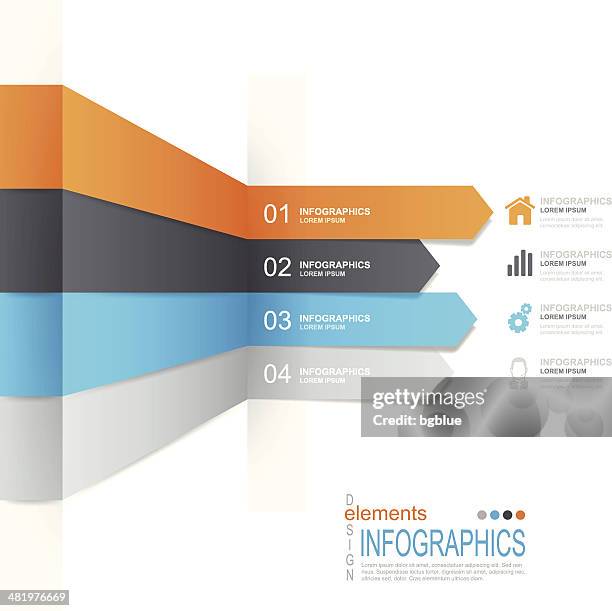 abstract infographics - orange ombre stock illustrations