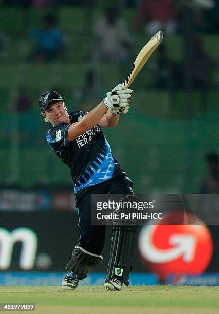Rachel Priest of New Zealand bats during the ICC Women's World Twenty20 playoff match 1 between New Zealand Women and Sri Lanka Women played at...