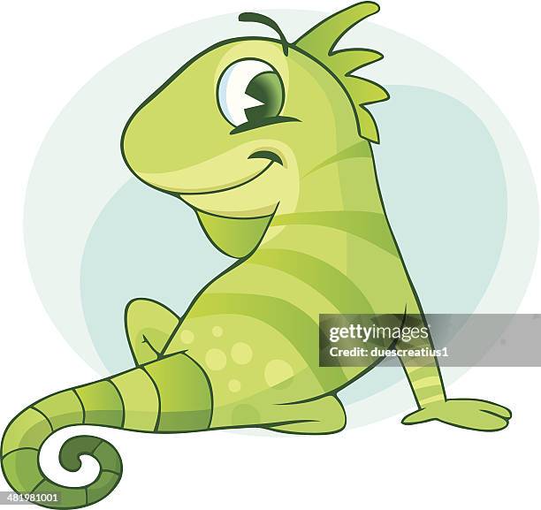happy baby leguan - eigentlicher leguan stock-grafiken, -clipart, -cartoons und -symbole