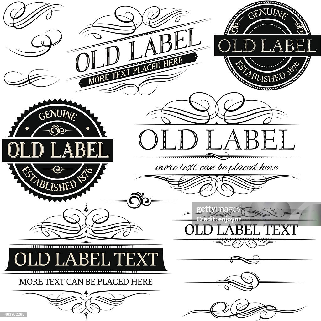 Classic Labels Old Vintage Labels High-Res Vector Graphic - Getty Images