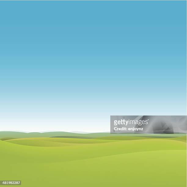 green fields background - rolling landscape stock illustrations