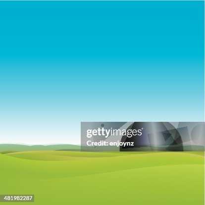 Green fields background Green fields background