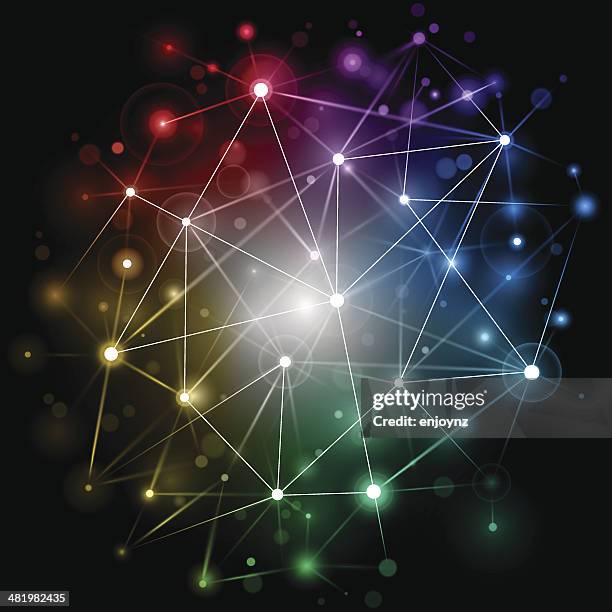 bright technology network - peer to peer vector icon stock illustrations