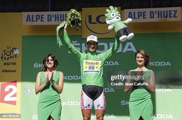 Peter Sagan of Slovakia and Tinkoff-Saxo retains the green jersey of best sprinter following stage twentieth of the 2015 Tour de France, a 110.5 km...