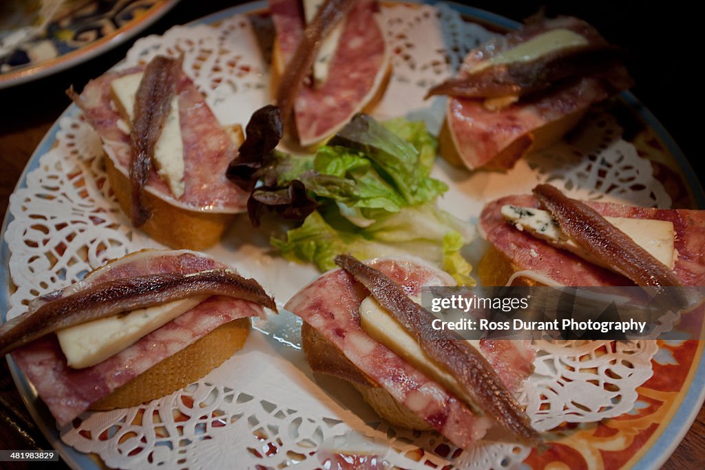 Tapas, pintxos
