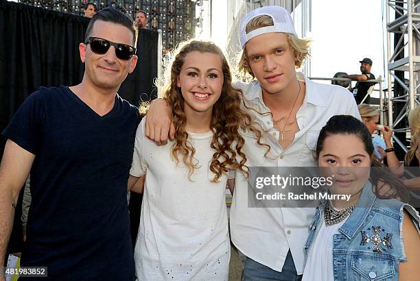 Marc Roberge of O.A.R, Bree Bogucki, Cody Simpson, and Madison Tevlin open the 2015 Los Angeles Special Olympics World Games by performing the...