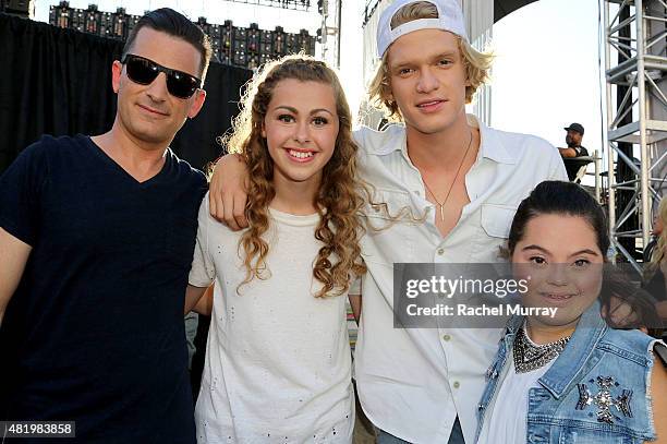 Marc Roberge of O.A.R, Bree Bogucki, Cody Simpson, and Madison Tevlin open the 2015 Los Angeles Special Olympics World Games by performing the...